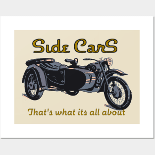 Motorcycle Side cars Posters and Art